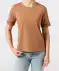 Tričko s háčkovanými detaily hnědá