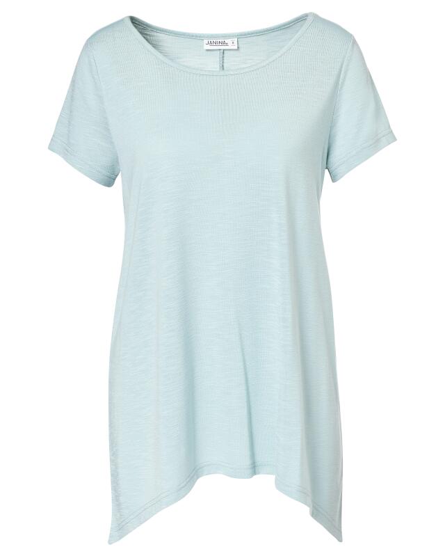 T-shirt à ourlet pointu femme, vert menthe (KiK Zipfelshirt (mintgrün)) — KiK, produit allemand authentique au Maroc