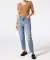 Mom jeans met wassing denimblauw