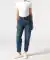Mom jeans met wassing donker denimblauw
