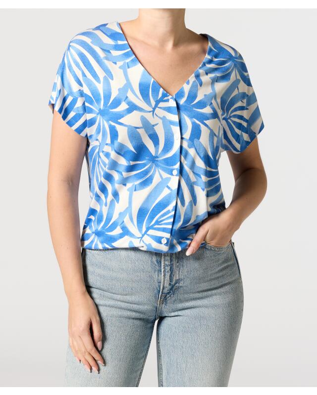 Blouse-style T-shirt for women, blue (KiK Blusenshirt (blau)) — KiK, authentic German product in Morocco