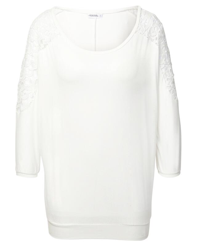 T-shirt à manches chauve-souris femme, blanc (KiK Shirt mit Fledermausärmeln (weiß)) — KiK, produit allemand authentique au Maroc