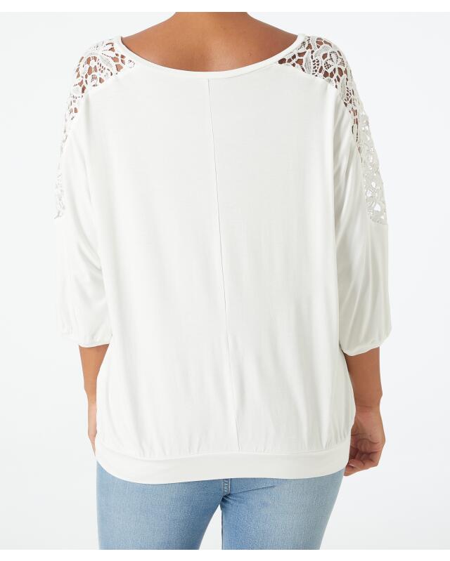 T-shirt à manches chauve-souris femme, blanc (KiK Shirt mit Fledermausärmeln (weiß)) — KiK, produit allemand authentique au Maroc