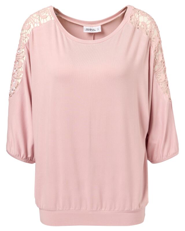 T-shirt à manches chauve-souris femme, rose foncé (KiK Shirt mit Fledermausärmeln (dunkelrosa)) — KiK, produit allemand authentique au Maroc
