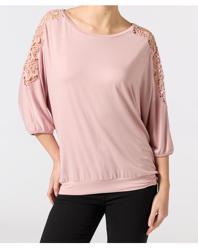 T-shirt à manches chauve-souris femme, rose foncé (KiK Shirt mit Fledermausärmeln (dunkelrosa)) — KiK, produit allemand authentique au Maroc