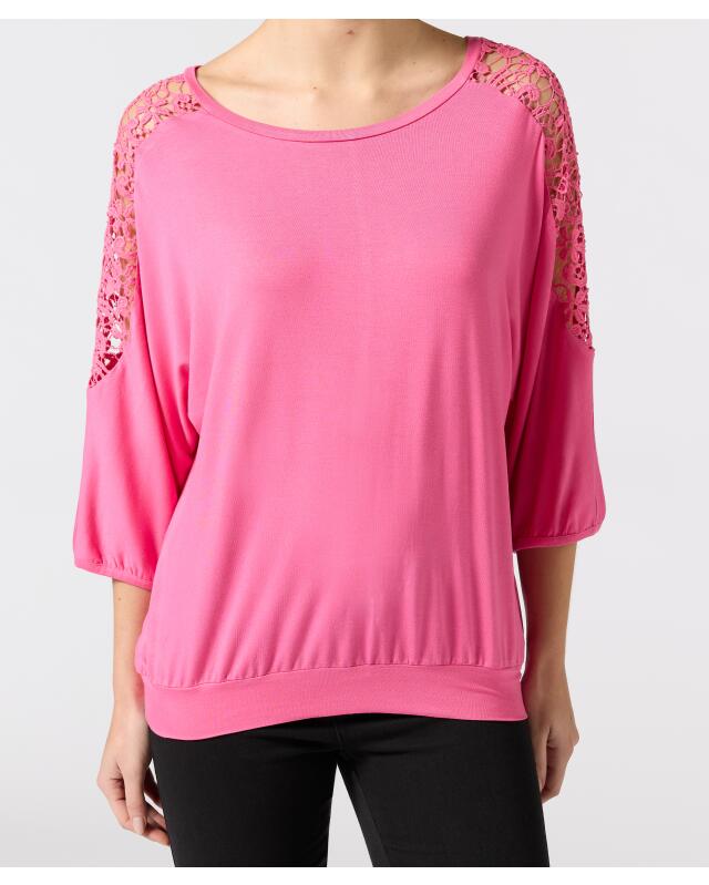 Top with batwing sleeves for women, hot pink (KiK Shirt mit Fledermausärmeln (pink)) — KiK, authentic German product in Morocco