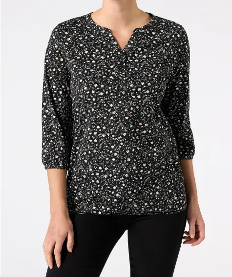 Shirt mit Y-Ausschnitt