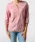 Shirt mit Y-Ausschnitt rosa bedruckt