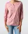 Shirt mit Y-Ausschnitt rosa bedruckt