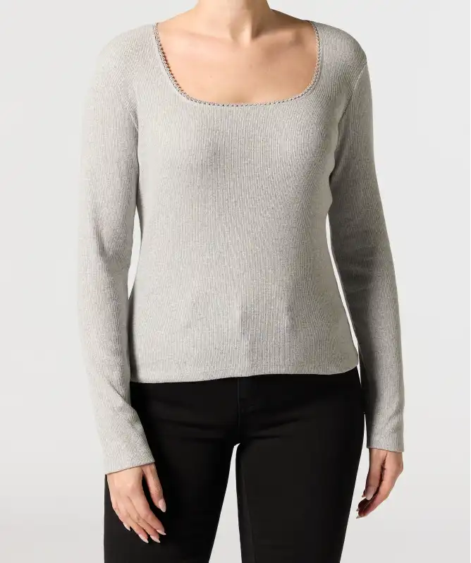 Shirt met lange mouwen en kanten details