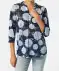 Bluse mit Blumen blau bedruckt
