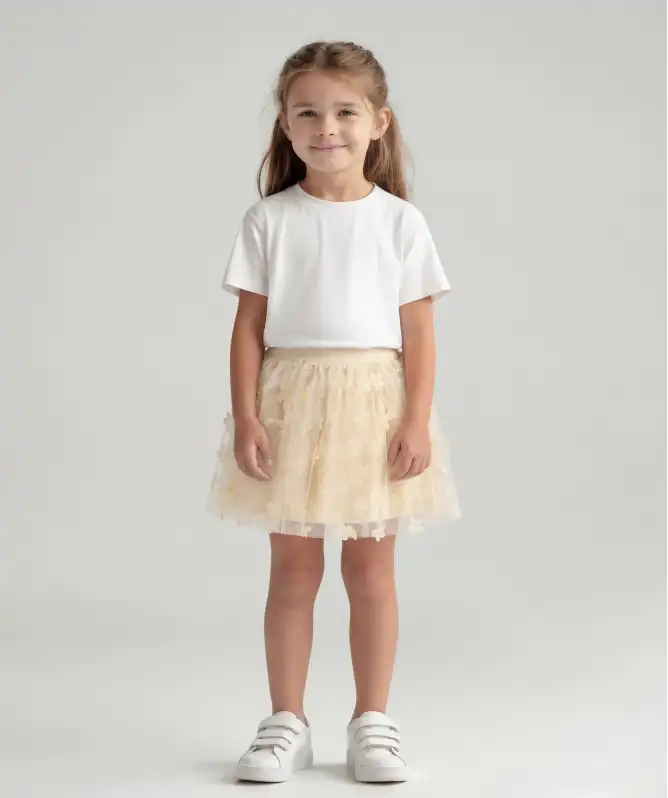 Tylová sukně s květinami