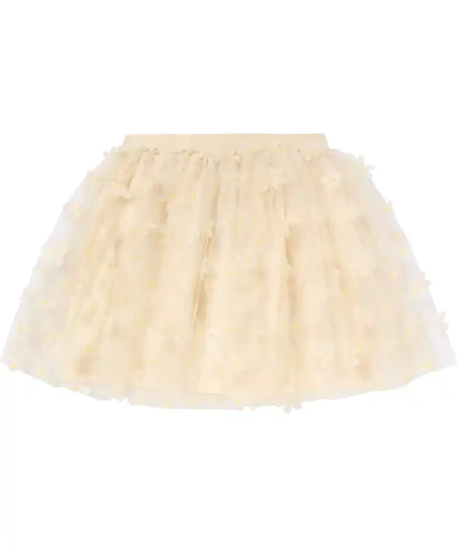 Kinder rok met tule en bloemen
