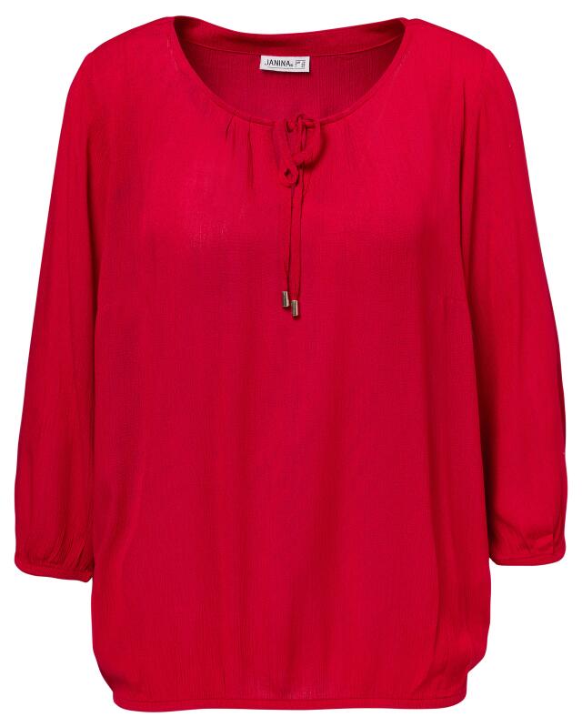 بلوزة بمظهر مجعّد للنساء، أحمر (KiK Bluse in Knitteroptik (rot)) — KiK, منتج ألماني أصلي في المغرب