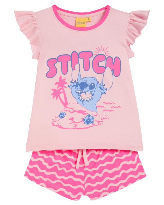 Pyjama Stitch fille, rose fluo (KiK Stitch Pyjama (neon pink)) — KiK, produit allemand authentique au Maroc