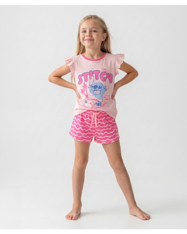 Stitch pyjamas for girls, neon pink — KiK, authentic German product in Morocco