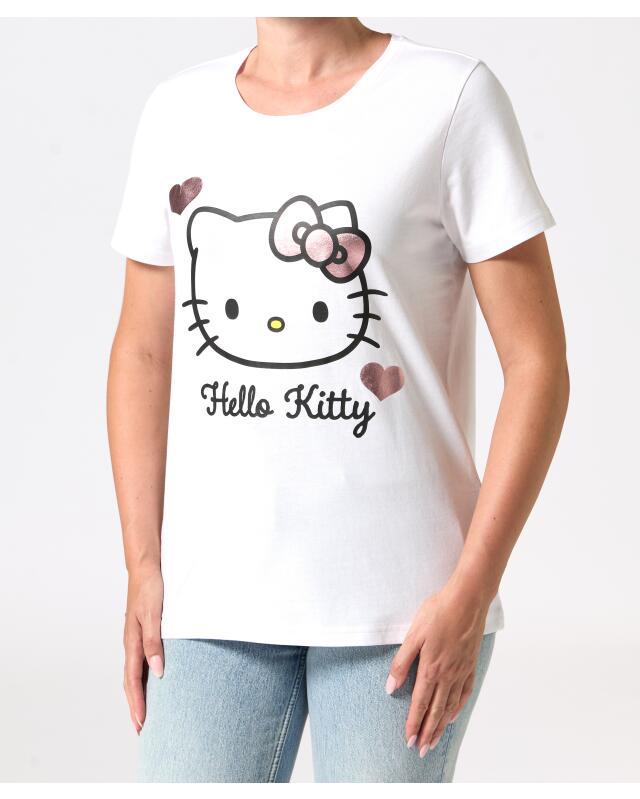 T-shirt Hello Kitty femme, blanc (KiK Hello Kitty T-Shirt (weiß)) — KiK, produit allemand authentique au Maroc