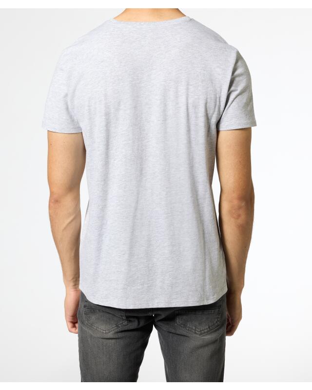American football T-shirt for men, grey marl (KiK T-Shirt Football (grau melange)) — KiK, authentic German product in Morocco