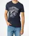 T-shirt voetbal donkerblauw