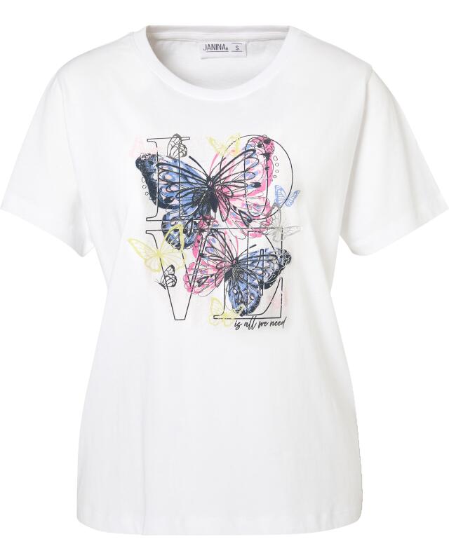 تيشيرت لامع للنساء، أبيض (KiK T-Shirt mit Glitzer (weiß)) — KiK, منتج ألماني أصلي في المغرب