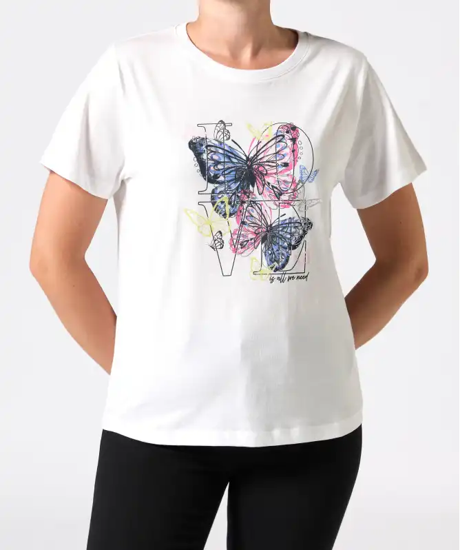 T-shirt met glitter