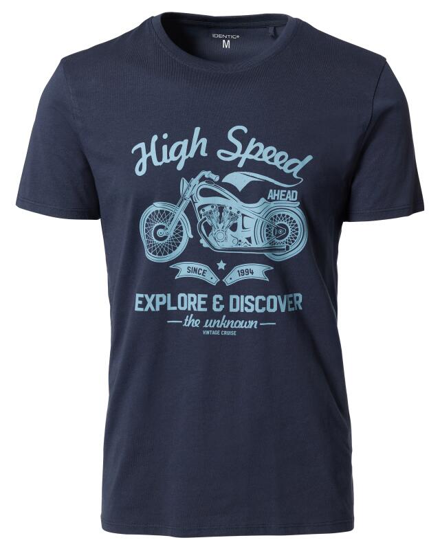 T-shirt moto homme, bleu marine (KiK T-Shirt Motorrad (dunkelblau)) — KiK, produit allemand authentique au Maroc