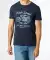 T-shirt met motorfiets donkerblauw