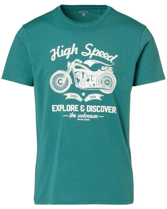 تيشيرت بنقشة دراجة نارية للرجال، أخضر صنوبري (KiK T-Shirt Motorrad (tanne)) — KiK, منتج ألماني أصلي في المغرب