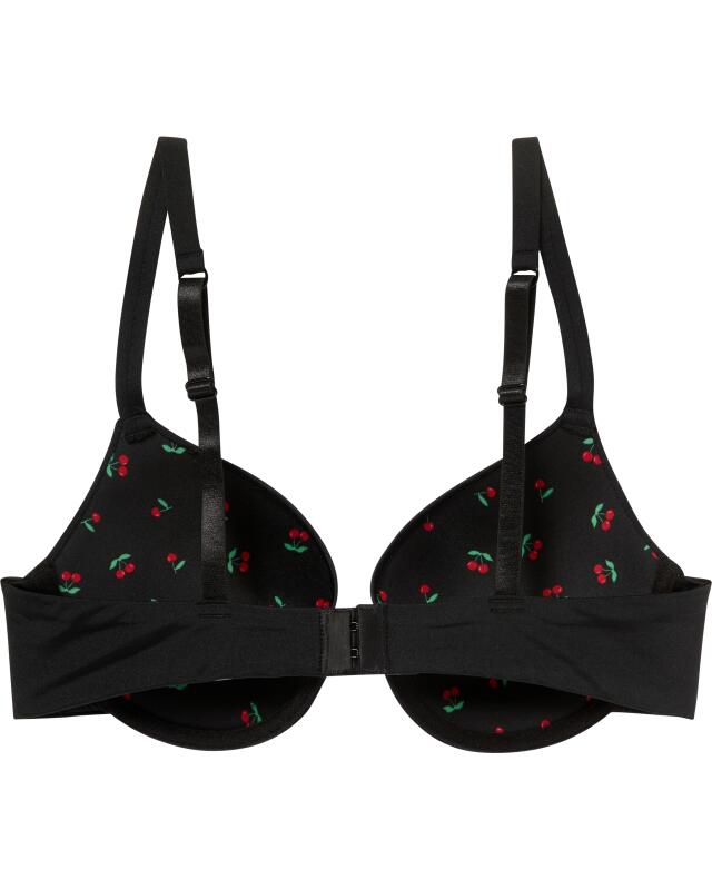 Soutien-gorge push-up à accessoire cerise femme, noir (KiK Push-up-BH mit Kirsch-Accessoire (schwarz)) — KiK, produit allemand authentique au Maroc
