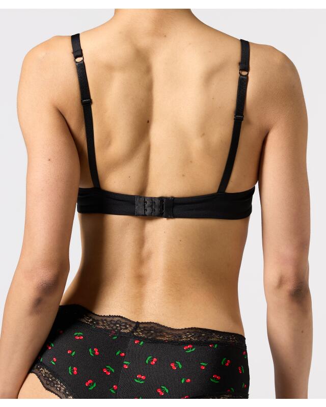 Soutien-gorge push-up à accessoire cerise femme, noir (KiK Push-up-BH mit Kirsch-Accessoire (schwarz)) — KiK, produit allemand authentique au Maroc