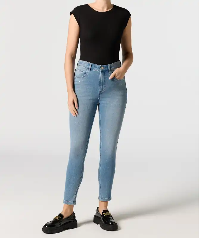 Jeans met hoge taille