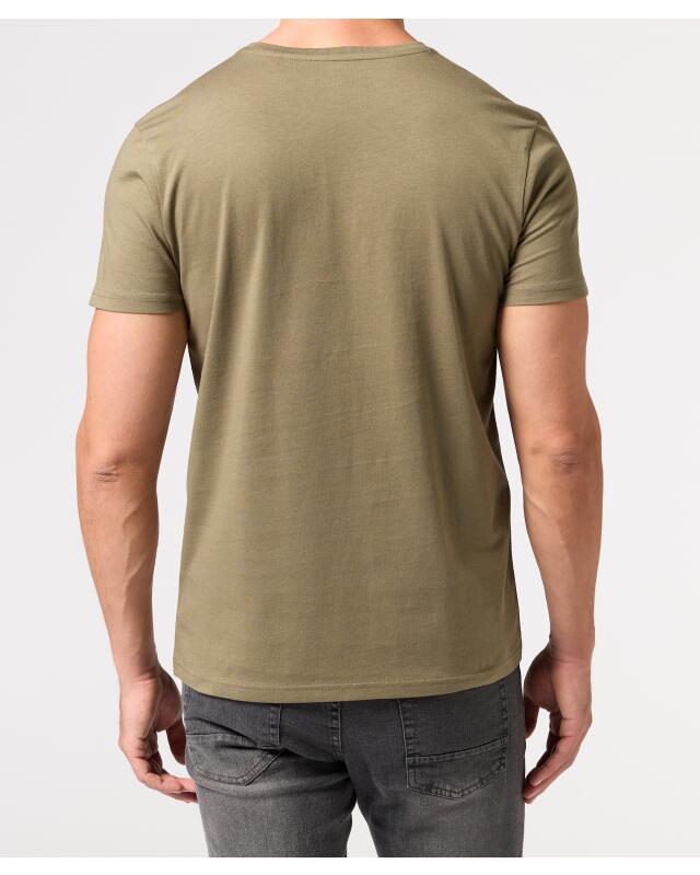 T-shirt à imprimé devant homme, kaki (KiK T-Shirt mit Frontprint (Khaki)) — KiK, produit allemand authentique au Maroc