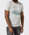 T-Shirt mit Frontprint grau melange
