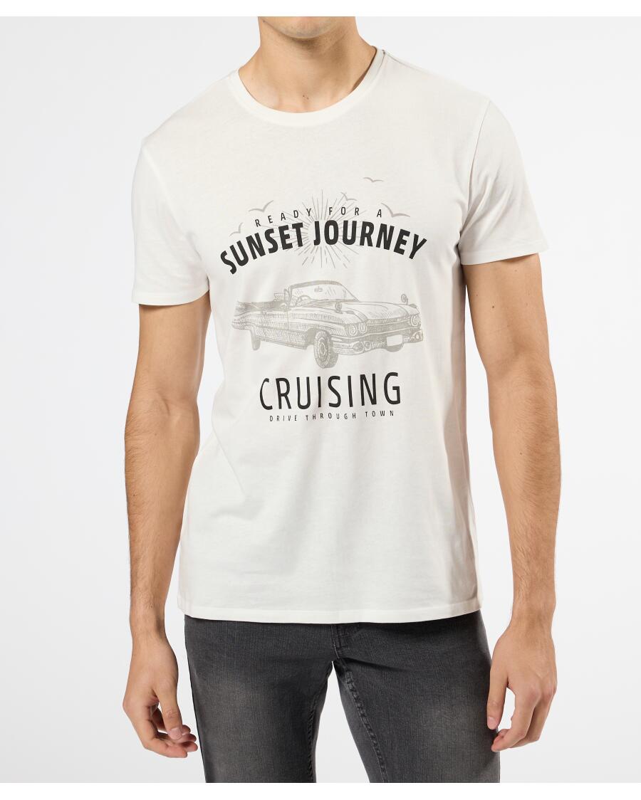 T-shirt voor Heren, offwhite