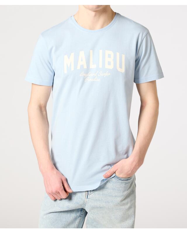 T-shirt à imprimé devant homme, bleu clair (KiK T-Shirt mit Frontprint (hellblau)) — KiK, produit allemand authentique au Maroc