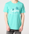 T-Shirt mit Frontprint türkis