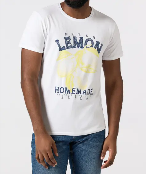 T-shirt met citroenprint