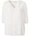 Bluse mit Quasten weiß