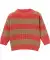 Gestreifter Strickpullover rot
