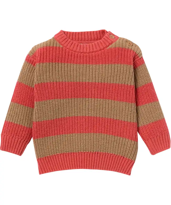 Gestreepte gebreide trui