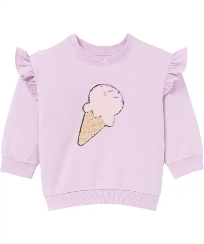 Sweatshirt mit Rüschen