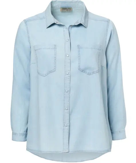 Bluse mit Turn-up-Ärmeln