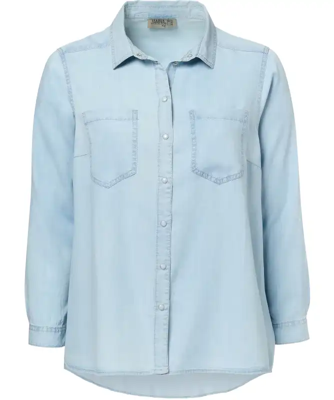 Bluse mit Turn-up-Ärmeln