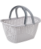 Einkaufskorb mit Tragegriffen hellgrau
