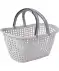 Boodschappenmand met handgrepen licht grijs