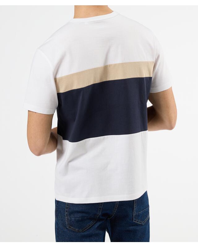 تيشيرت بإضافات متباينة للرجال، أبيض (KiK T-Shirt mit Kontrasteinsätzen (weiß)) — KiK, منتج ألماني أصلي في المغرب