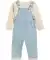Baby shirt met lange mouwen + tuinbroek denimblauw