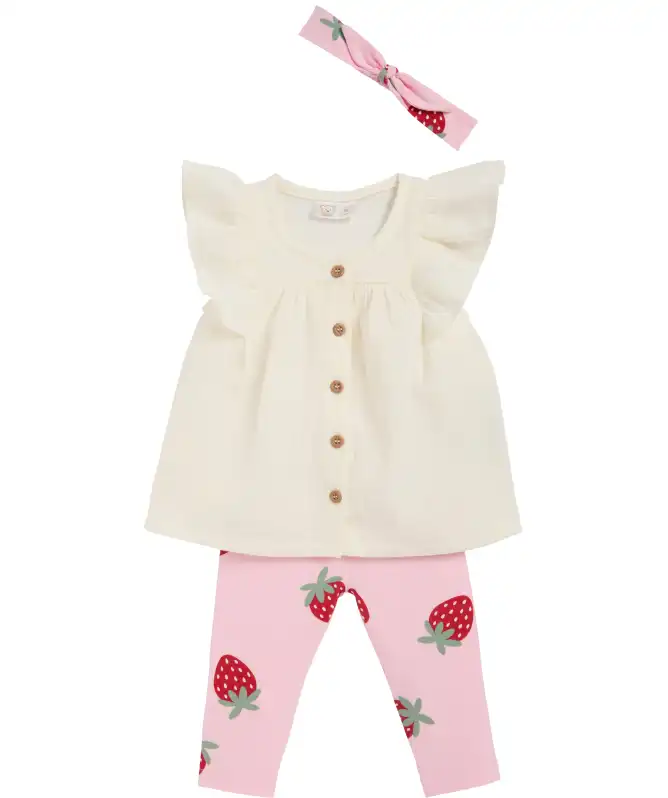 Stirnband + Musselintop + Leggings