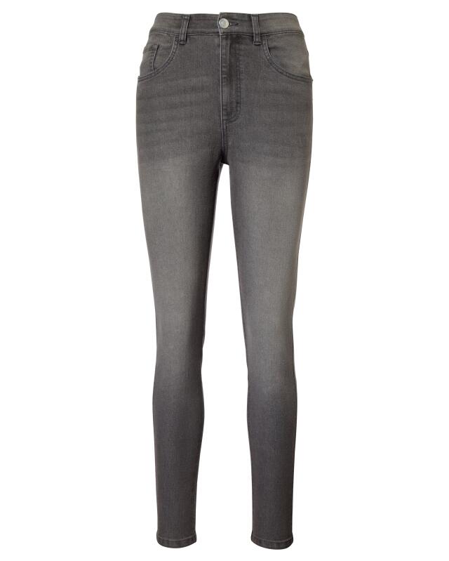 Jean taille haute femme, jean gris (KiK Jeans High-waist (jeans grau)) — KiK, produit allemand authentique au Maroc