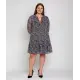 Mesh-Kleid mit Blumenmuster